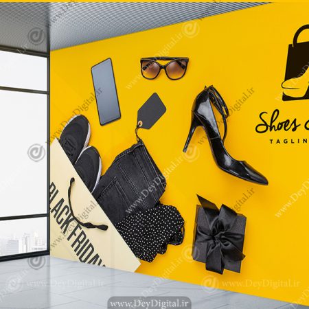 پوستر دیواری سه بعدی برای کیف و کفش
