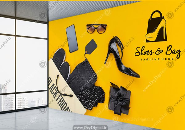 پوستر دیواری سه بعدی برای کیف و کفش