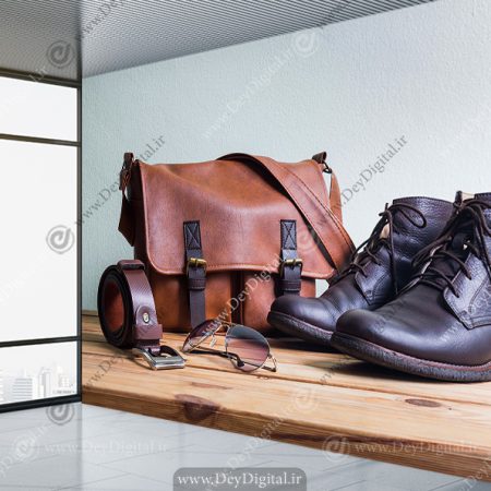 پوستر دیواری کیف و کفش چرمی مردانه