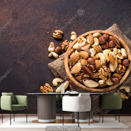 پوستر دیواری سه بعدی طرح آجیل