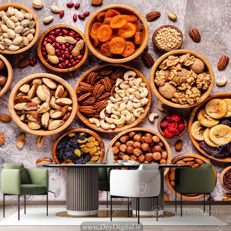 پوستر دیواری طرح آجیل و مغزیجات
