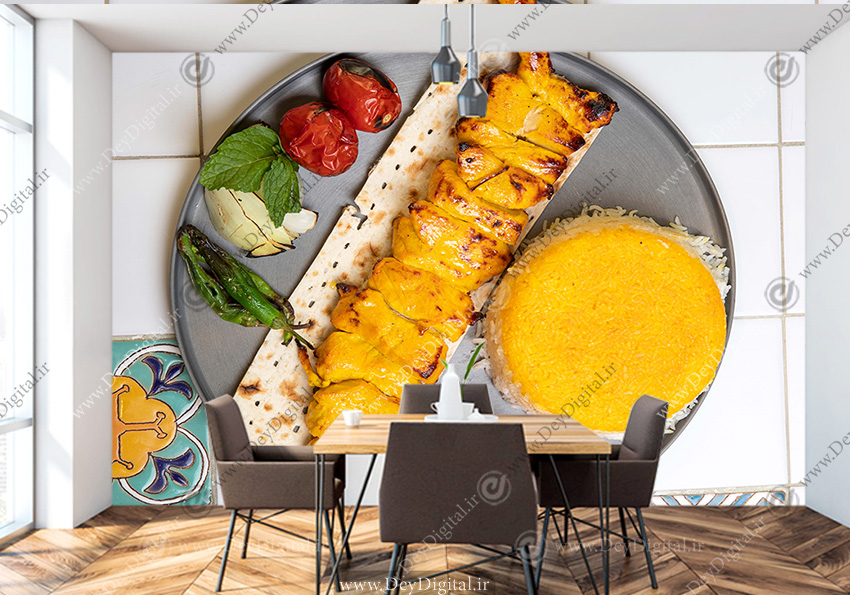 پوستر دیواری طرح جوجه کباب