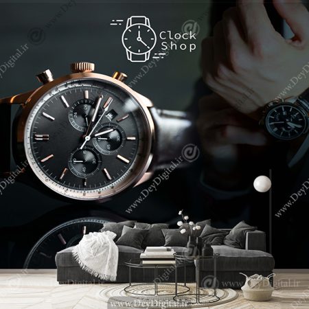 پوستر دیواری طرح ساعت مچی برای ساعت فروشی
