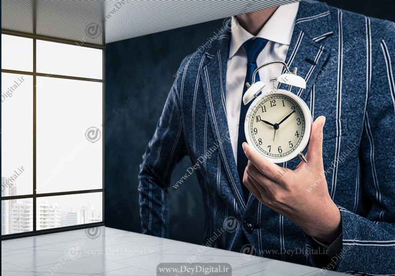 پوستر دیواری سه بعدی مناسب ساعت فروشی