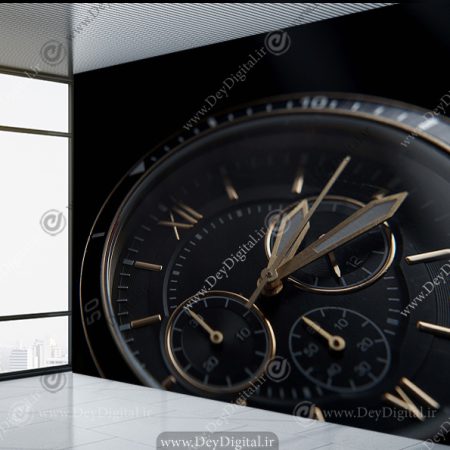 پوستر دیواری سه بعدی طرح ساعت