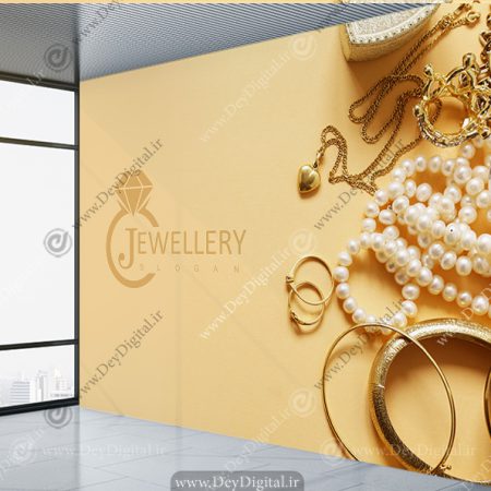 پوستر دیواری طرح طلا و جواهر