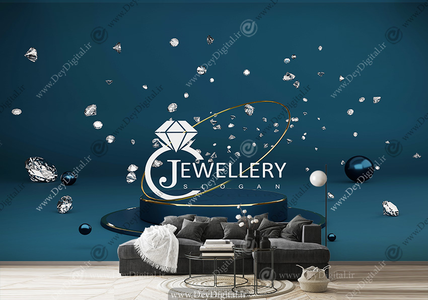 پوستر کاغذ دیواری سه بعدی برای طلا فروشی