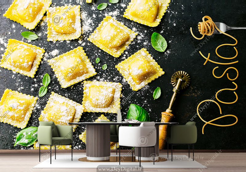 پوستر دیواری غذای ایتالیایی پاستا