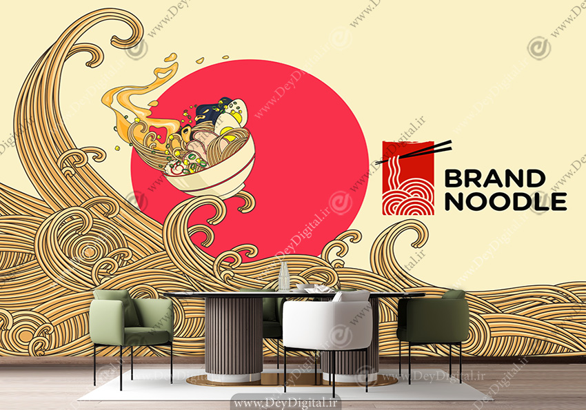 پوستر دیواری طرح نودل برای نودالیت فروشی