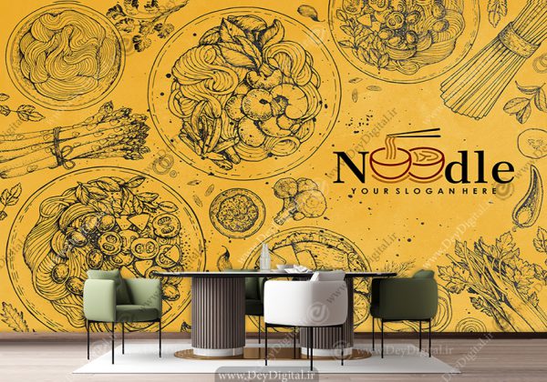 پوستر دیواری طرح گرافیکی برای نودلیت