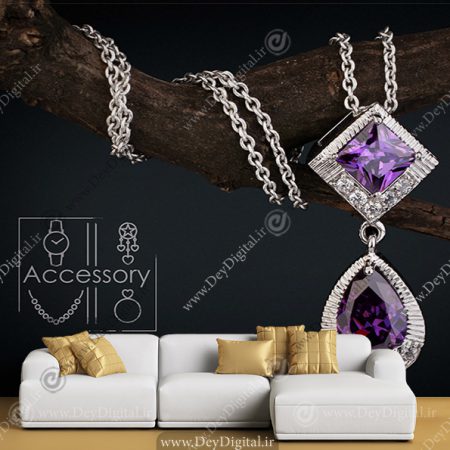 پوستر دیواری سه بعدی طرح زیور آلات