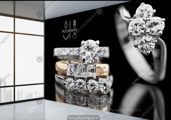 پوستر دیواری طرح بدلیجات برای اکسسوری فروشی