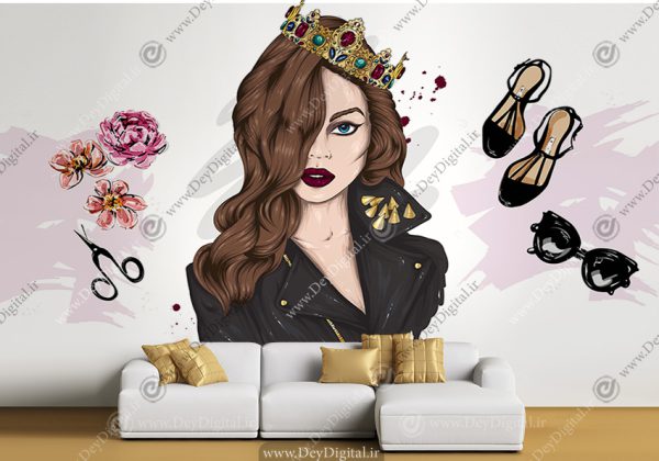پوستر دیواری سه بعدی طرح اکسسوری