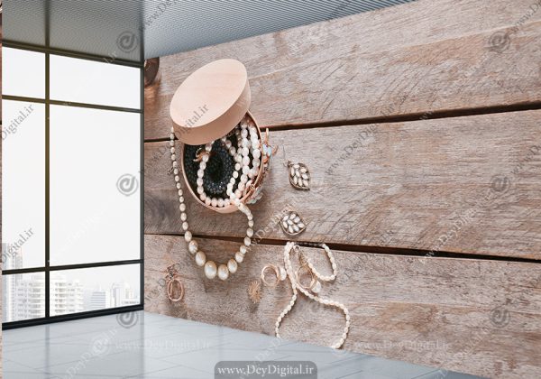 پوستر دیواری سه بعدی طرح زیور آلات