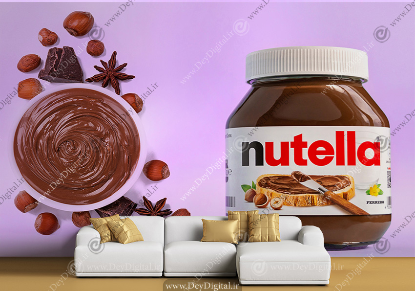 پوستر دیواری سه بعدی شکلات نوتلا
