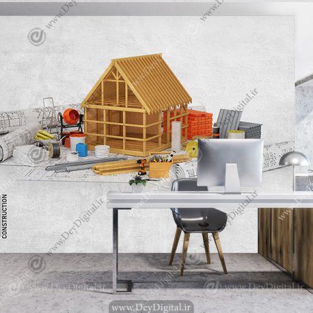 پوستر دیواری سه بعدی برای شرکت ساخت و ساز