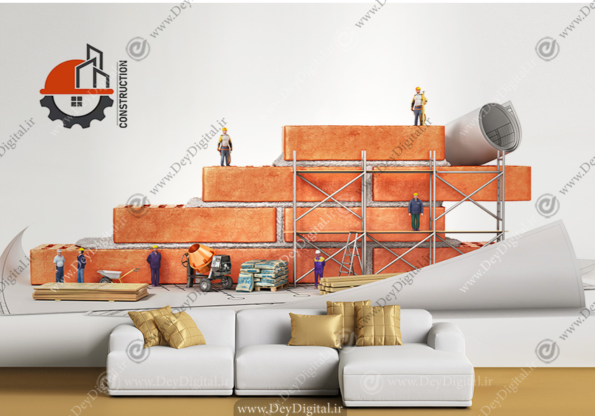 کاغذ دیواری سه بعدی برای شرکت ساخت و ساز