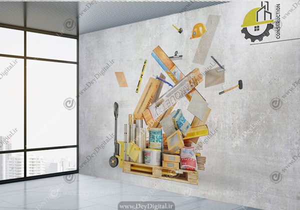 پوستر دیواری برای فروشگاه ابزار آلات ساختمانی