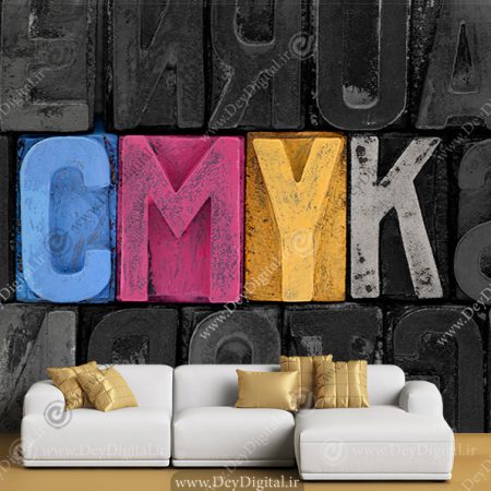 پوستر دیواری طرح cmyk برای چاپ خانه
