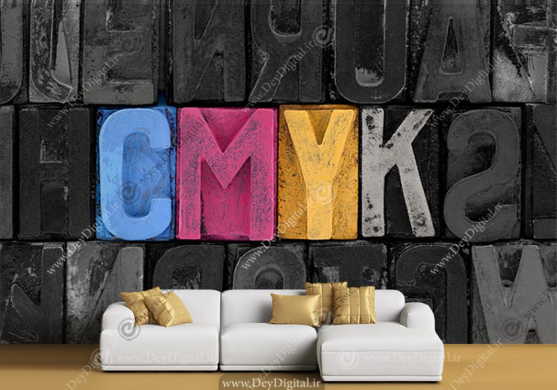 پوستر دیواری طرح cmyk برای چاپ خانه