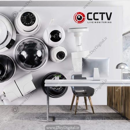 پوستر دیواری سه بعدی طرح دوربین مدار بسته