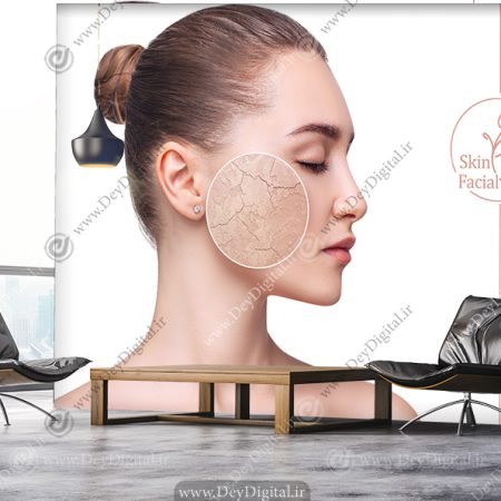 پوستر دیواری سه بعدی برای مرکز پاکسازی پوست