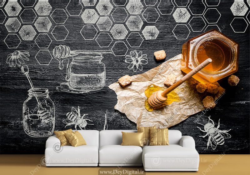 پوستر دیواری برای عسل فروشی