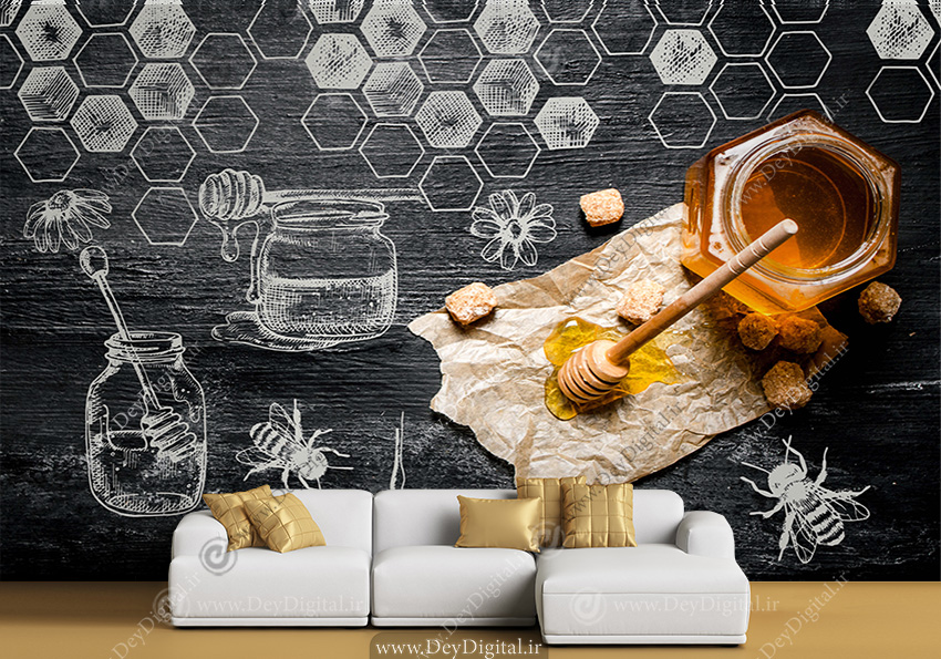 پوستر دیواری برای عسل فروشی