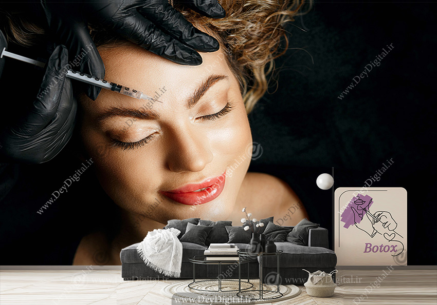 پوستر دیواری سه بعدی برای مرکز زیبایی پوست