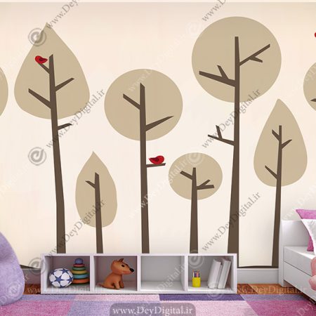 پوستر سه بعدی طرح درخت برای اتاق بچه