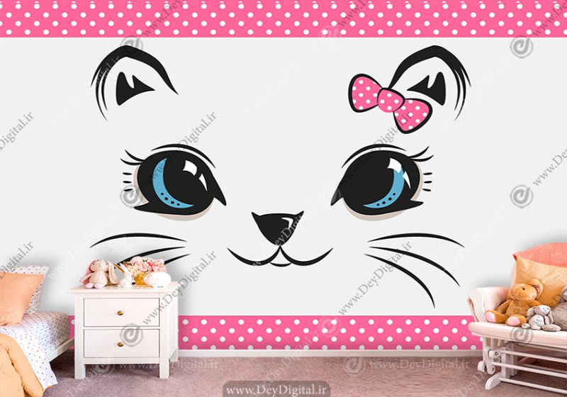 پوستر کیوت گربه ای برای اتاق کودک