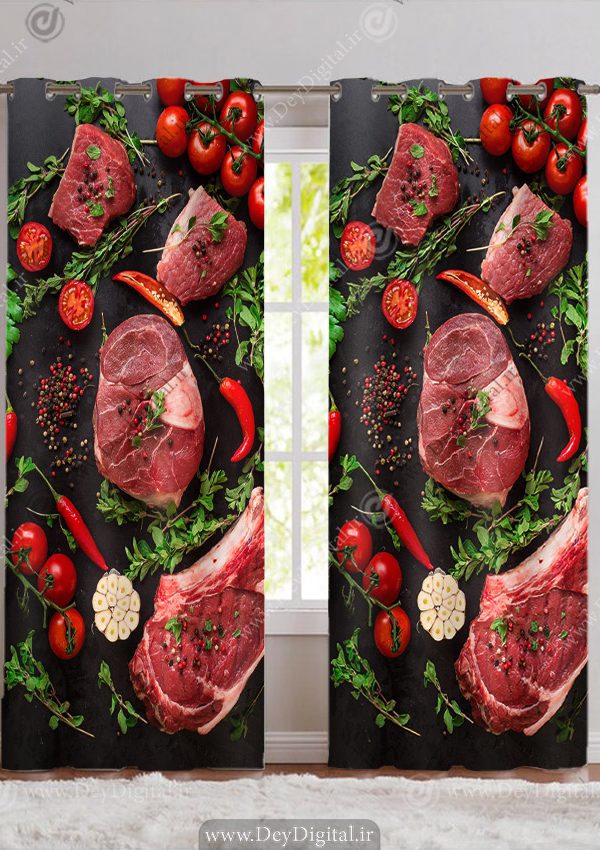 پرده پانچی طرح گوشت قرمز برای هایپر پروتئین
