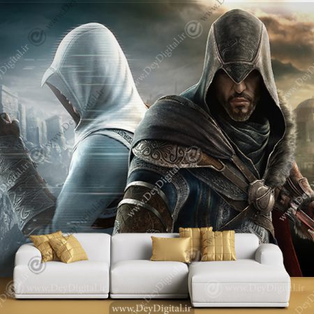 پوستر دیواری بازی های جنگی قدیمی طرح assassin's creed