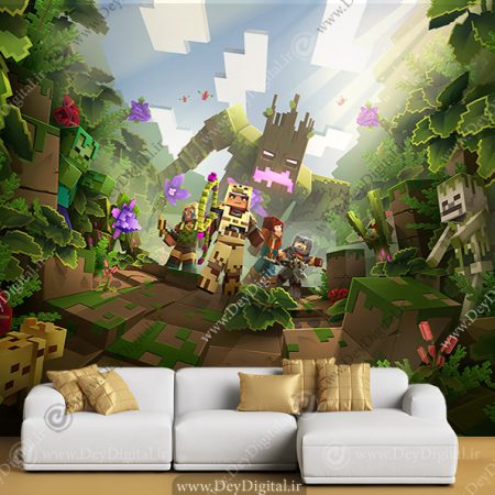 پوستر سه بعدی گیم نت طرح minecraft