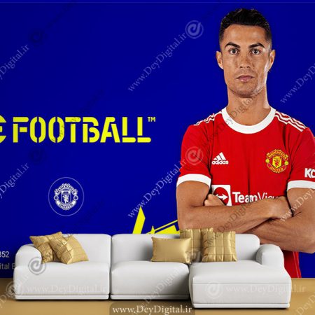 پوستر گیم نت فوتبالی طرح PES رونالدو