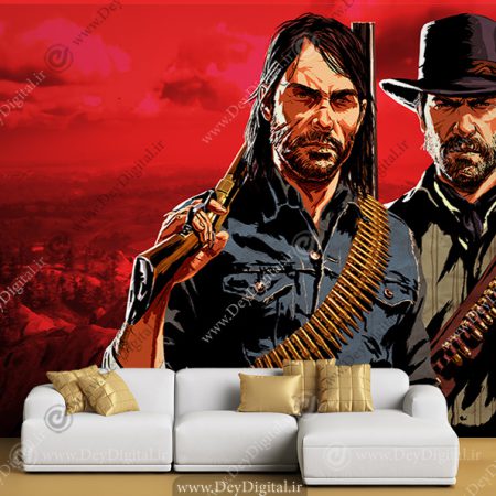 پوستر دیواری گیم نت طرح RED DEAD