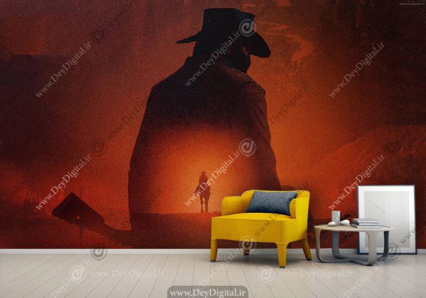 پوستر دیواری بازی جنگی طرح RED DEAD