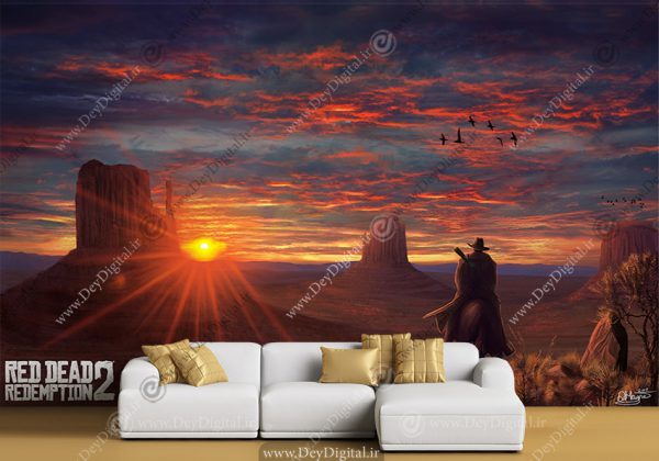 پوستر دیواری بازی های کامپیوتر و پلی استیشن طرح RED DEAD
