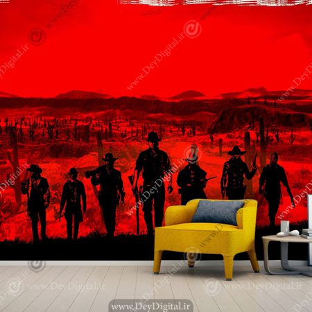 پوستر دیواری بازی های معروف جهان طرع RED DEAD