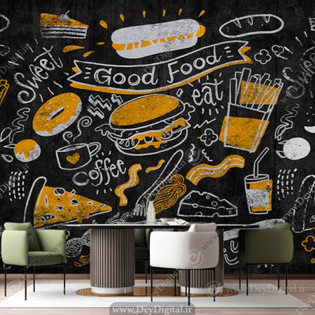 پوستر دیواری فست فود پیتزا