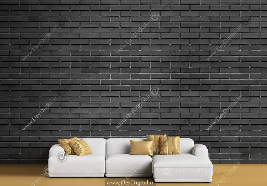پوستر دیواری آجر سیاه