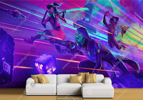 پوستر دیواری با کیفیت گیم نت طرح فورتنایت