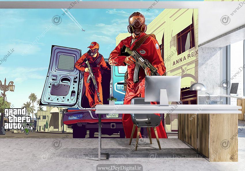 پوستر دیواری گیمینگ طرح GTA V