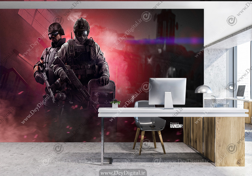پوستر دیواری بازی های جنگی طرح Rainbow Six Siege