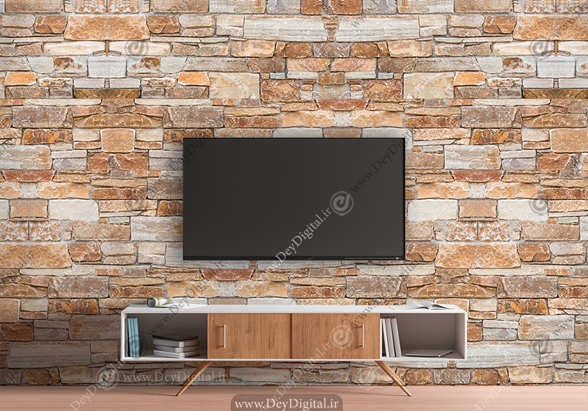 پوستر برای پشت تی وی طرح سنگ