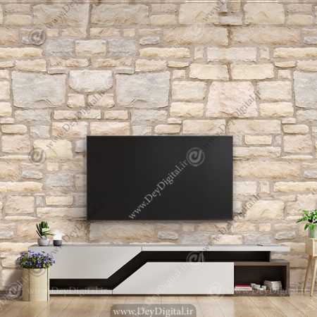 کاغذ دیواری سه بعدی ساده طرح سنگ آنتیک