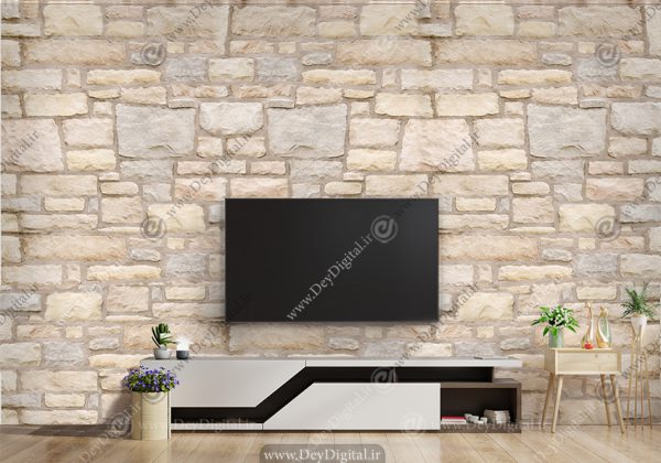 کاغذ دیواری سه بعدی ساده طرح سنگ آنتیک