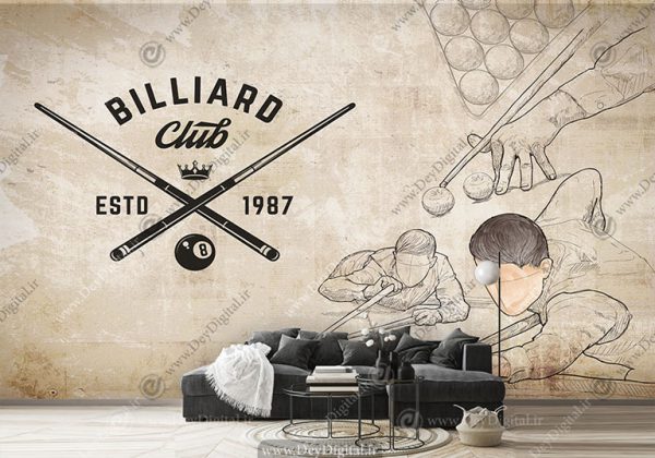 پوستر دیواری بیلیارد برای کافه گیم