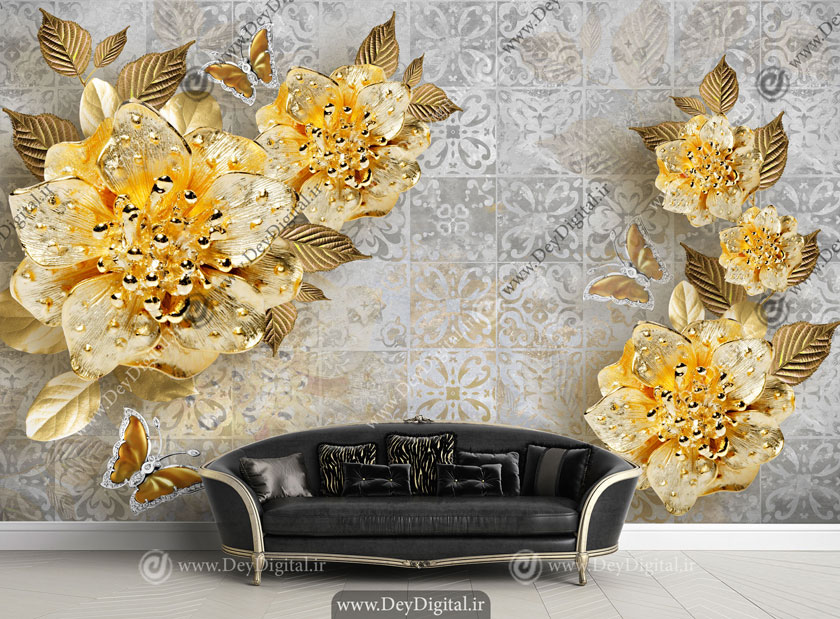 کاغذ دیواری سه بعدی شیک
