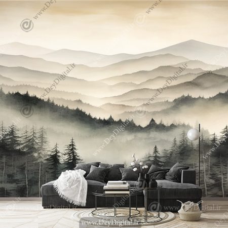 پوستر دیواری اتاق خواب طرح طبیعت نقاشی